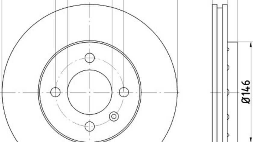 Disc frana VW UP (2011 - 2016) KRIEGER 0950004126 piesa NOUA