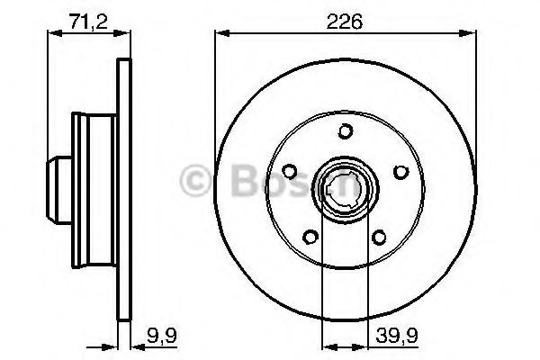 Disc frana VW VENTO (1H2) (1991 - 1998) BOSCH 0 986 478 332 piesa NOUA