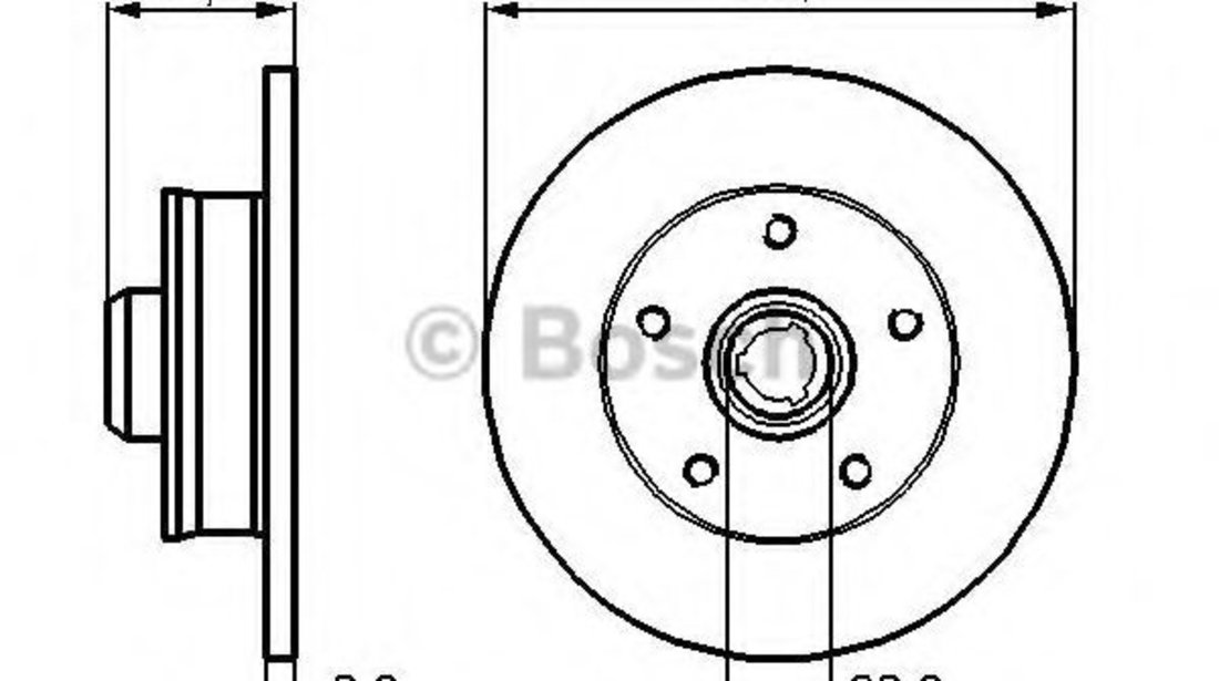 Disc frana VW VENTO (1H2) (1991 - 1998) BOSCH 0 986 478 332 piesa NOUA