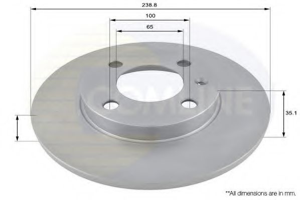 Disc frana VW VENTO (1H2) (1991 - 1998) COMLINE ADC1402 piesa NOUA