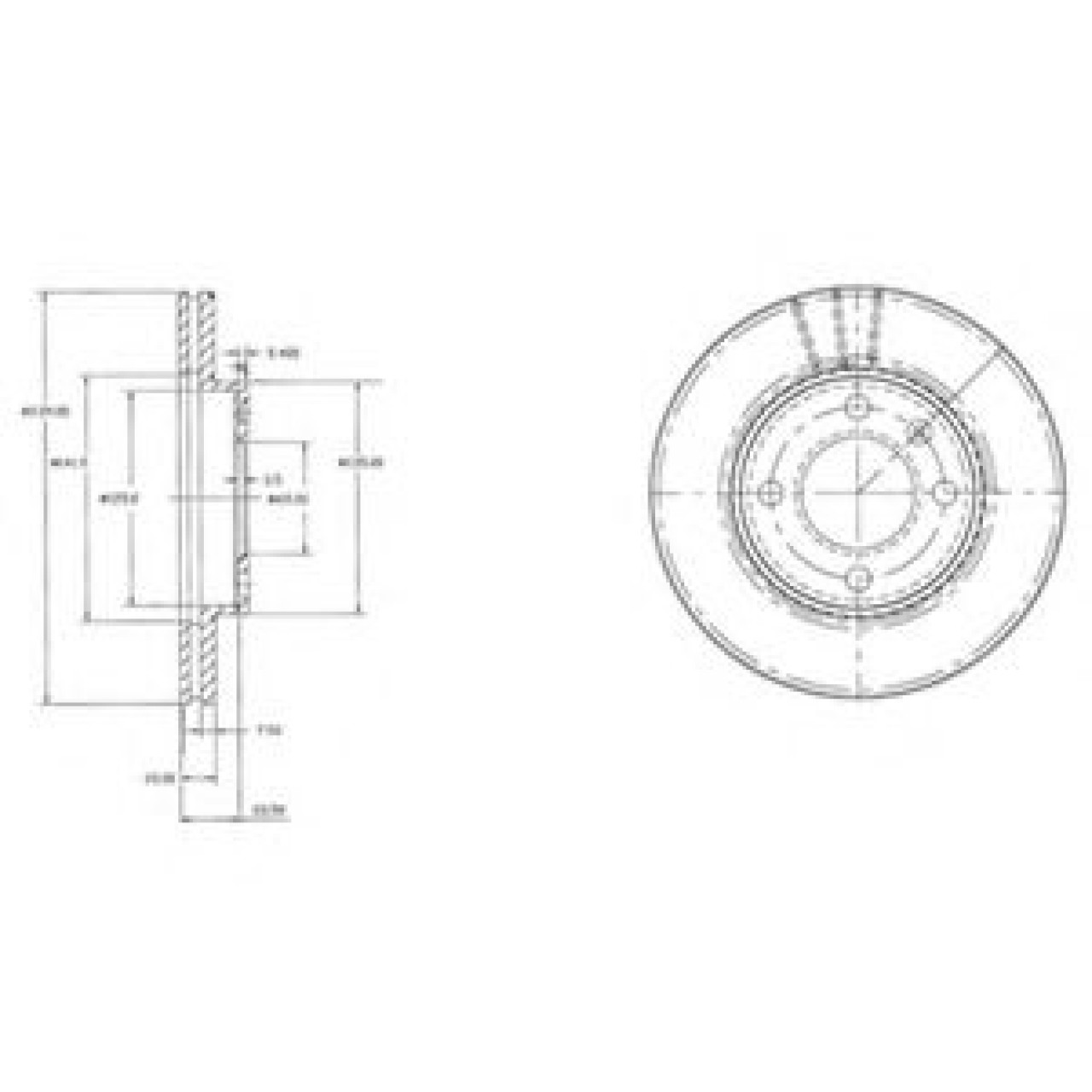 Disc frana VW VENTO (1H2) (1991 - 1998) DELPHI BG2109 piesa NOUA
