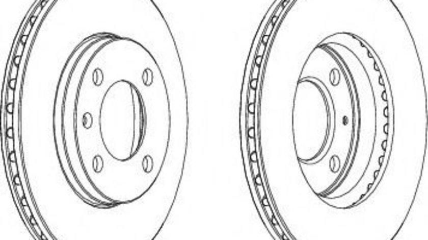 Disc frana VW VENTO (1H2) (1991 - 1998) FERODO DDF175 piesa NOUA