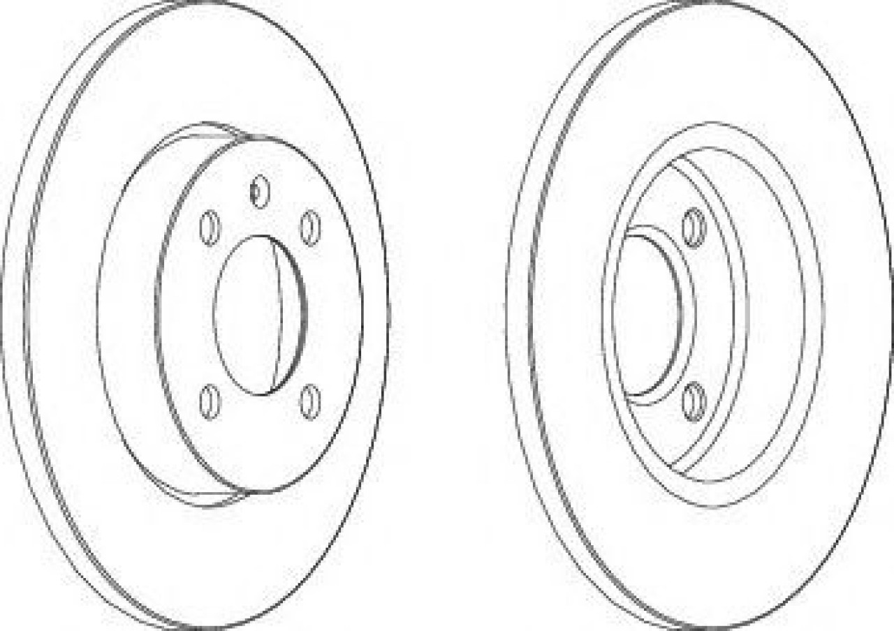 Disc frana VW VENTO (1H2) (1991 - 1998) FERODO DDF205 piesa NOUA