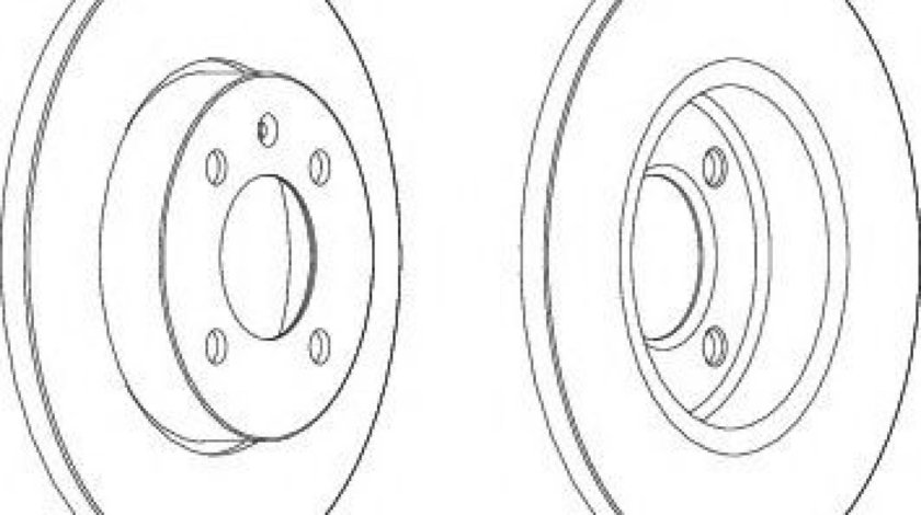 Disc frana VW VENTO (1H2) (1991 - 1998) FERODO DDF205 piesa NOUA