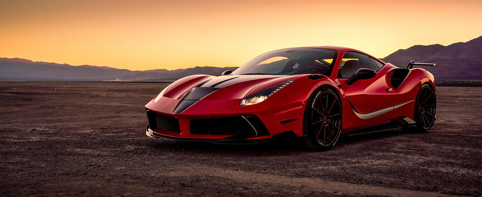 Discretia nu se regaseste in vocabularul lor. Un Ferrari 488 cu pachet Mansory face senzatie la SEMA