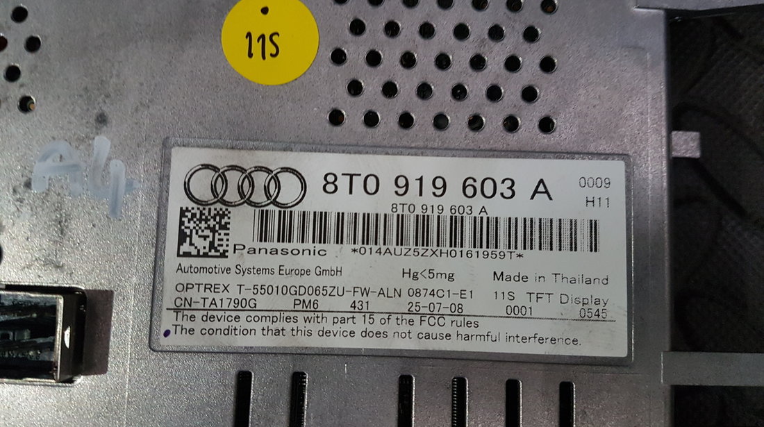 Display Audi A4 B8 8T0919603A