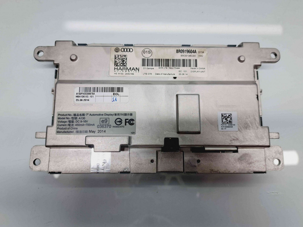 Display bord Audi A4 (8K2, B8) [Fabr 2008-2015] 8R0919604A