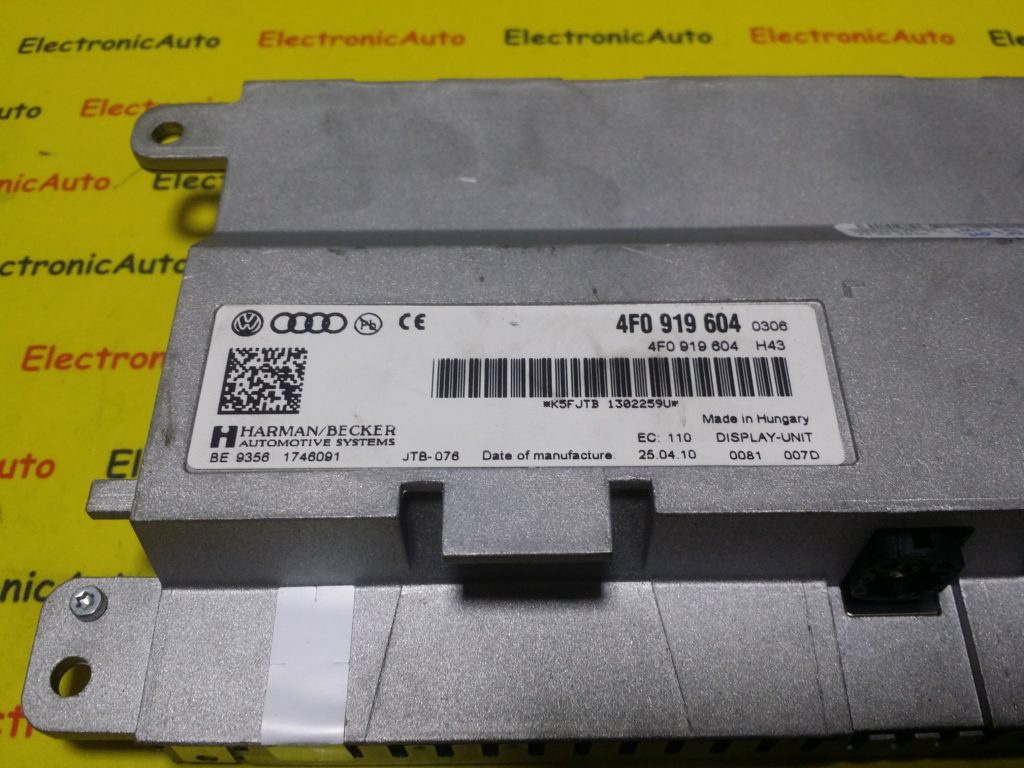 Display Bord Audi A4, A6, Q7, 4F0919604