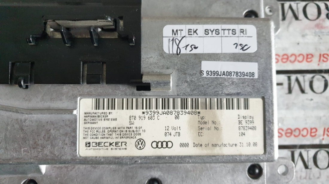 Display bord Audi a4 B8 cod piesa : 8t0919603c