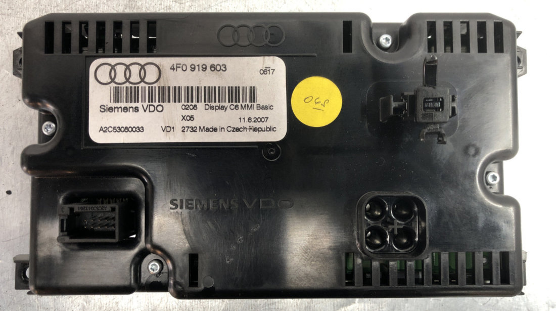 Display Bord MMI Audi A6 C6 Sedan 2.0 TDI BRE Multitronic, 140cp sedan 2008 (4F0919603)