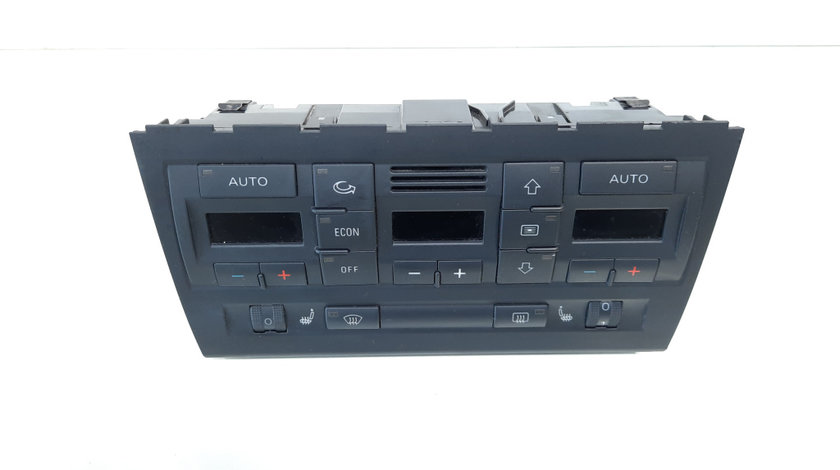 Display climatronic cu incalzire in scaune, cod 8E0820043BM, Audi A4 Avant (8ED, B7) (id:602899)