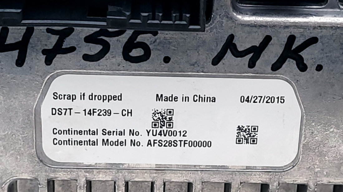 Display Ford MONDEO Mk 5 2012 - Prezent Motorina DS7T14F239CH, DS7T-14F239-CH, AFS28STF00000