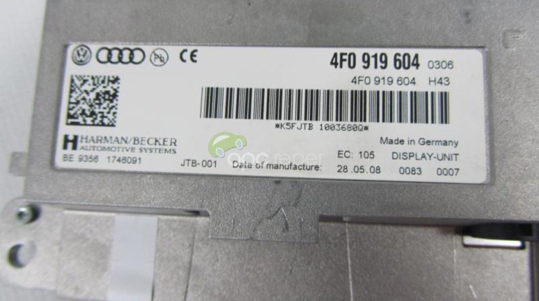 Display MMI 3G Color Mare Origianal Audi A6 4F cod 4F0919604