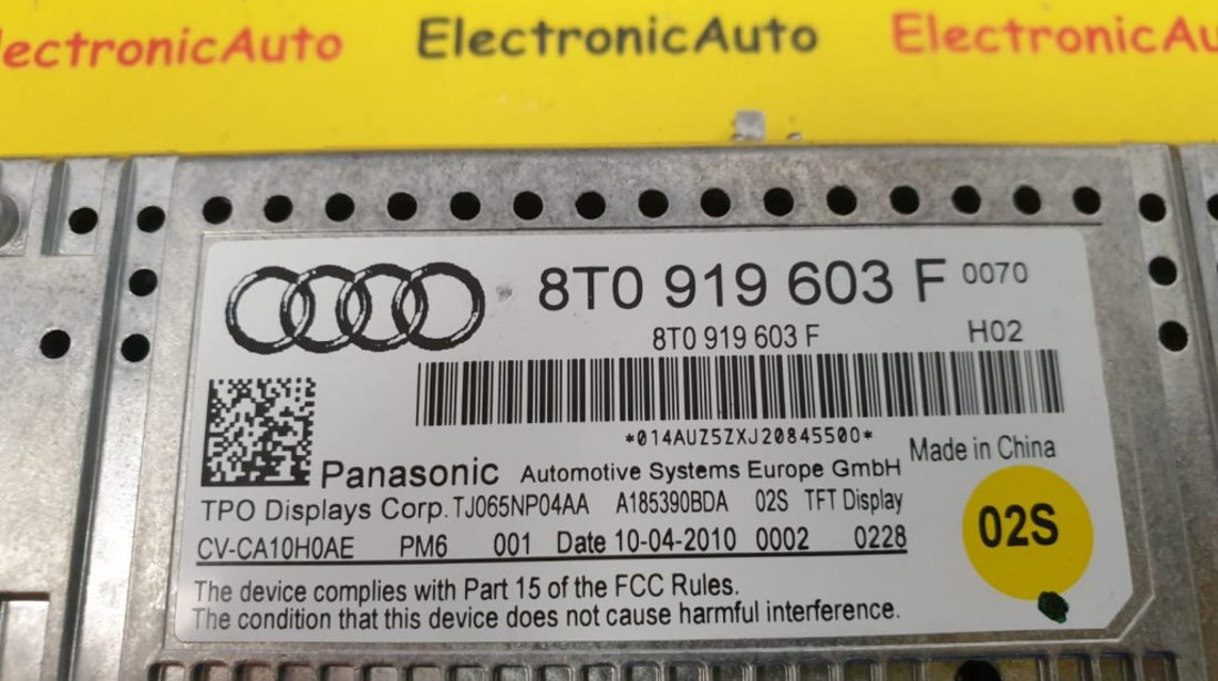 Display MMI Audi A4 A5 Q5, 8T0919603F