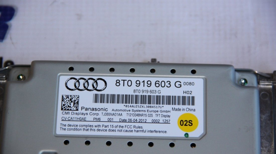 Display MMI Audi A5 8F cod: 8T0919603G model 2014