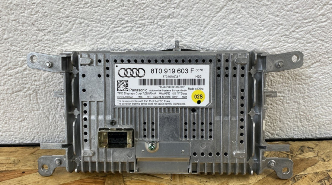 Display MMI Audi A5 sportback sedan 2011 (8T0919603F)
