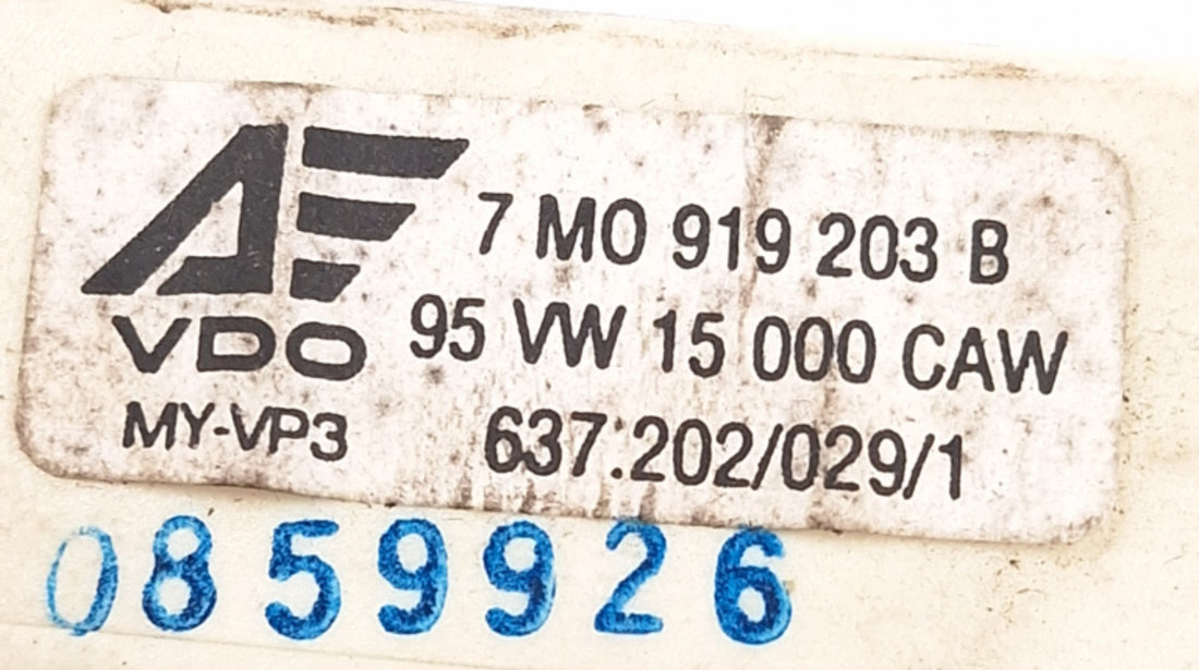Display VW SHARAN (7M) 1995 - 2010 7MO919203B, 95VW15000CAW, 6372020291, 0859926