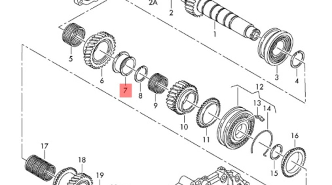 Distantier pinioane cutie Volkswagen Golf 6 (AJ5) Variant 2010 2.0 TDI OEM 02M311470A