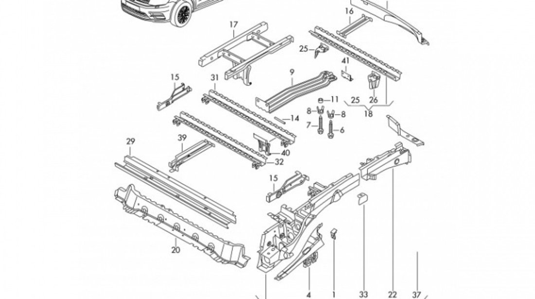 Distantier Suport Sustinere Roata Rezerva Oe Volkswagen Caddy 3 2004-2015 701801913