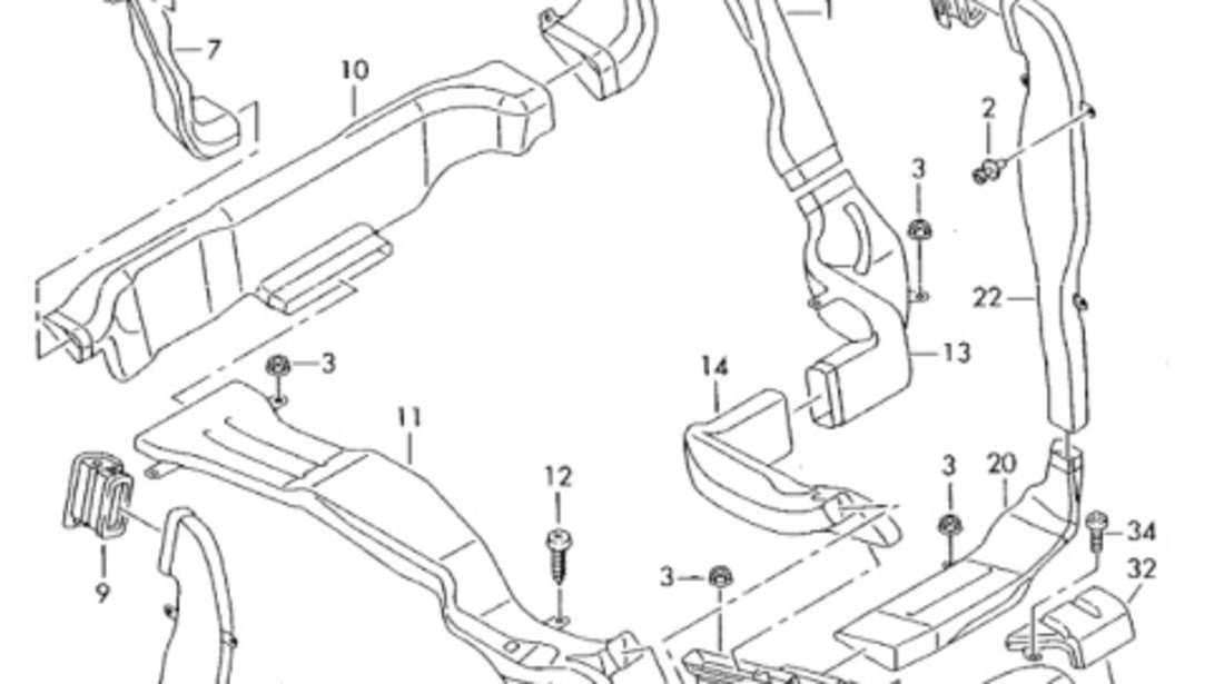 Distribuitor aer VOLKSWAGEN TOUAREG (7LA, 7L6, 7L7) [ 2002 - 2013 ] OEM 7L0820526C