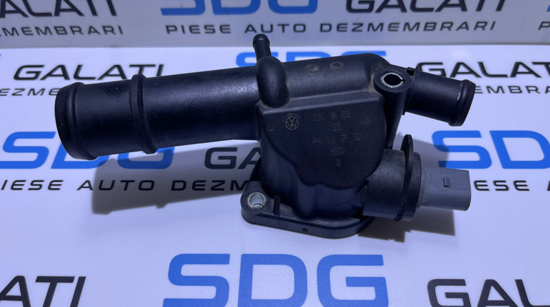 Distribuitor Corp Carcasa Termostat Senzor Temperatura Apa Volkswagen Golf 5 2.0 TDI CBDA CBDB 2004 - 2008 Cod 03L121132