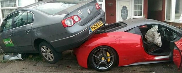 Distrugerea unui Ferrari inchiriat este cosmarul oricarui sofer