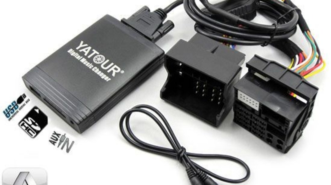 DMC Yatour - adaptor mp3 auto USB | SD | aux-in  [ AUDI - conector  12 pini QUADLOCK ]