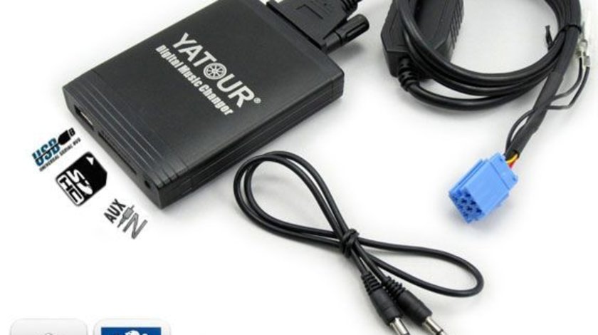 DMC Yatour - adaptor mp3 auto USB | SD | aux-in  [ Peugeot | Citroen - conector RD3 8 pini ]