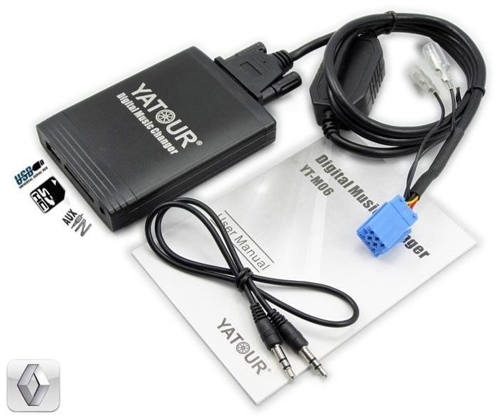 DMC Yatour - adaptor mp3 auto USB | SD | aux-in [Renault - conector 8 pini]