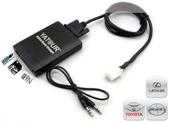 DMC Yatour - adaptor mp3 auto USB | SD | aux-in [ Toyota - conector mic 6+6 pini ]