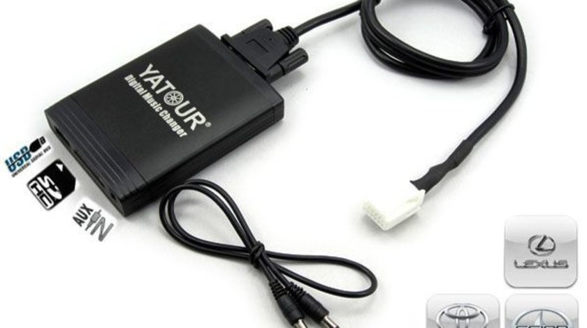 DMC Yatour - adaptor mp3 auto USB | SD | aux-in  [ Toyota - conector mic 6+6 pini ]