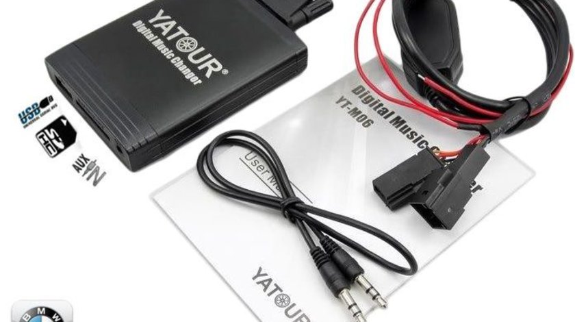 DMC Yatour ( USB/SD/AUX-IN ) pentru BMW cu conector 6pini+3pini