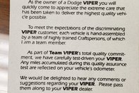 Dodge Viper GTS cu 59 de kilometri