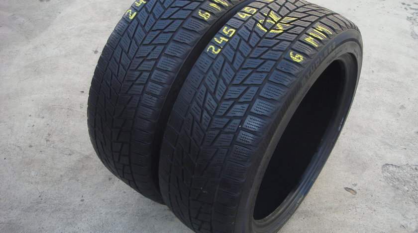 Doua anvelope de iarna 245 45 18 bridgestone blizzak
