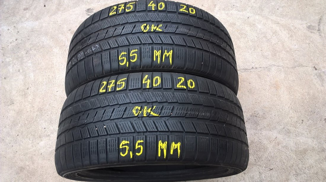 Doua anvelope de iarna 275 40 20 pirelli scorpion yce