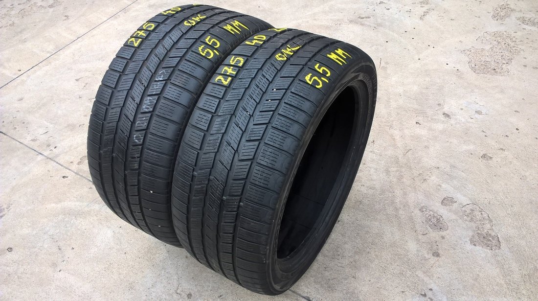 Doua anvelope de iarna 275 40 20 pirelli scorpion yce