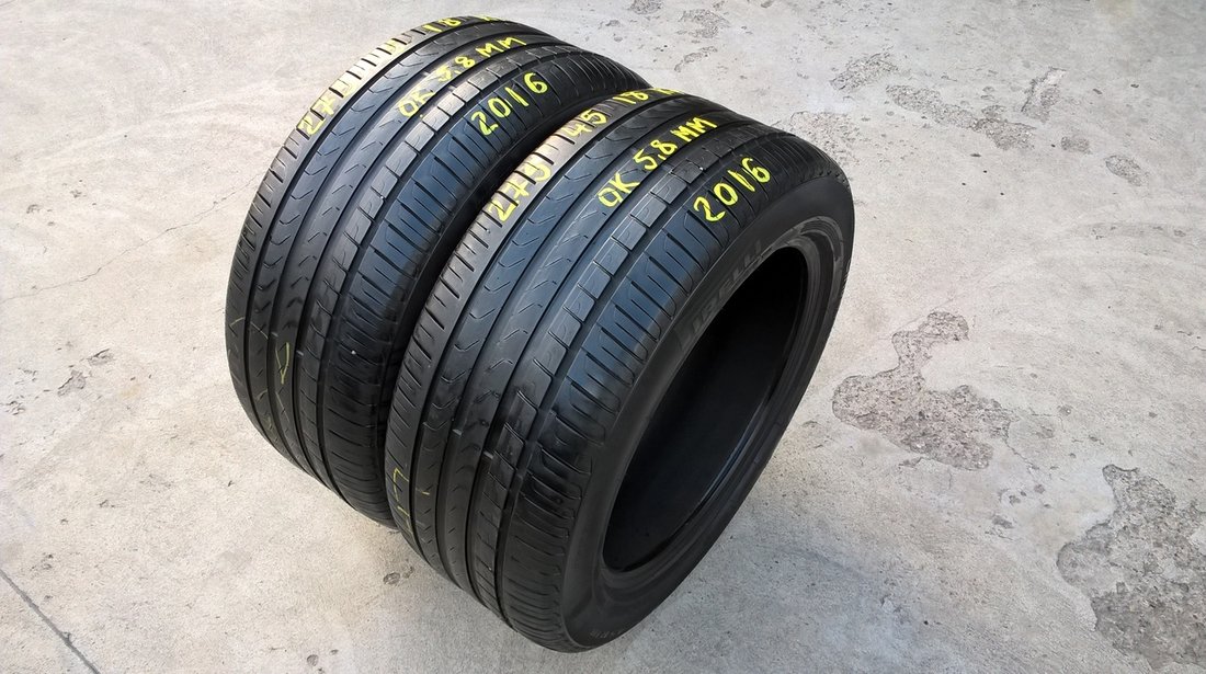 Doua anvelope de vara 275 45 18  pirelli cinturato p7  run flat