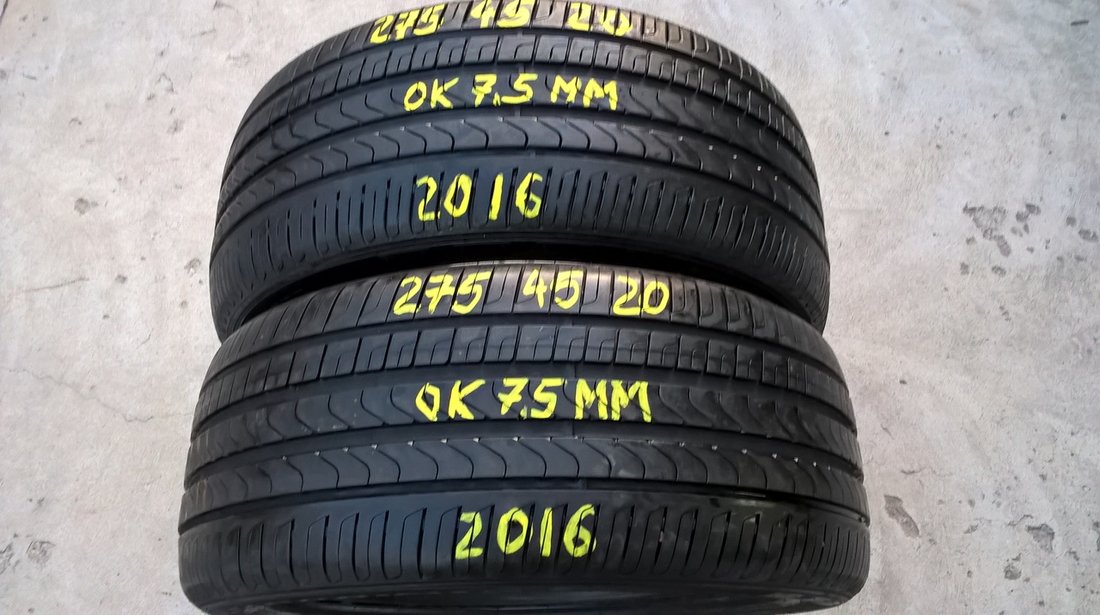 Doua anvelope de vara 275 45 20 pirelli scorpion verde 110 w