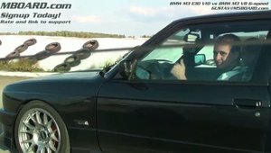 Drag Race: BMW M3 E30 V10 vs. BMW M3 E92 V8