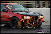 Drag race exploziv cu Honda CRX