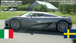 Drag Race: Koenigsegg CCR vs. Ferrari 599 GTB