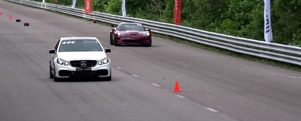 DRAG RACE: Un E63 AMG tunat se da, pe rand, cu un M6, un TT-RS si un ZR1