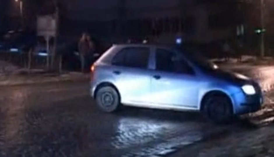 Drifturi involuntare in Tulcea: strazile oglinda, exact ca un patinoar