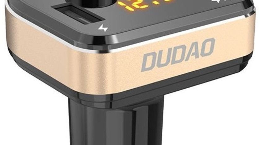 Dudao Modulator FM Bluetooth MP3 3.1 A 2x USB Negru / Gold R2Pro Negru 6970379615744