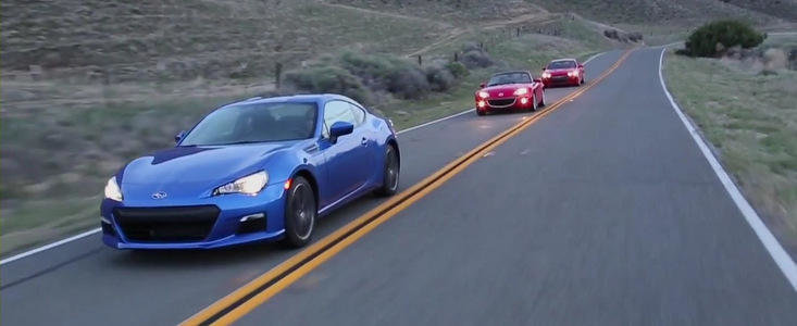 Duel in patru cilindri: Subaru BRZ vs. Mazda MX-5 vs. Hyundai Genesis Coupe Duel in patru cilindri: Subaru BRZ vs. Mazda MX-5 vs. Hyundai Genesis Coupe