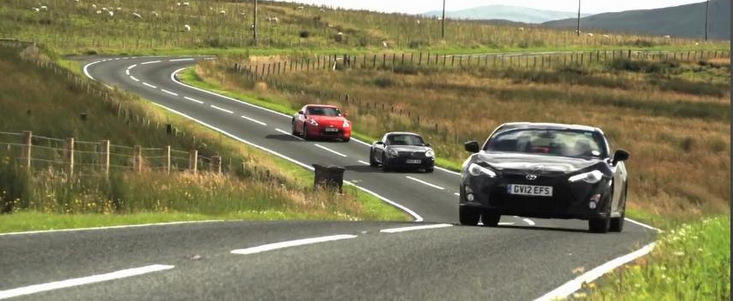 Duel in trei: Toyota GT86 versus Nissan 370Z versus Porsche Cayman S