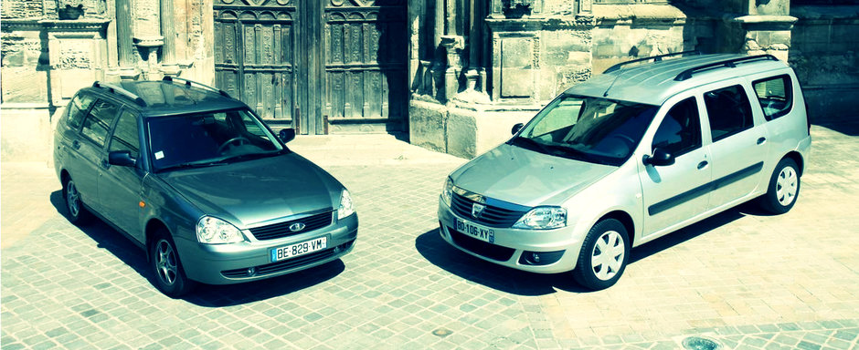 Duel intre break-uri low-cost: Dacia Logan MCV vs. Lada Priora break Duel intre break-uri low-cost: Dacia Logan MCV vs. Lada Priora break