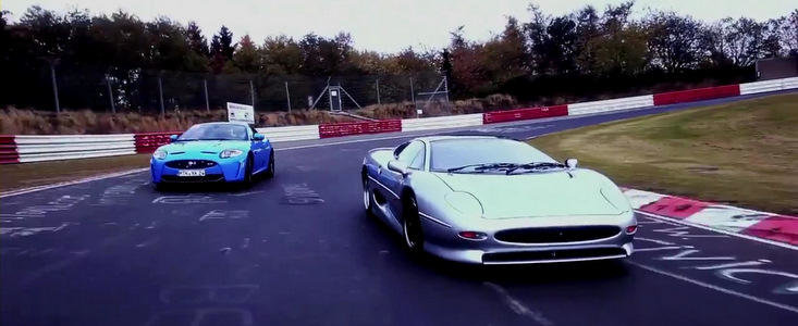 Duel la Nurburgring: Jaguar XJ220 versus Jaguar XKR-S