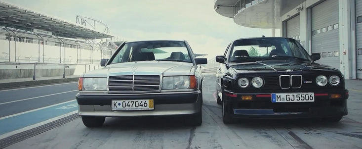 Duel legendar intre BMW M3 E30 si Mercedes 190E 2.3-16!