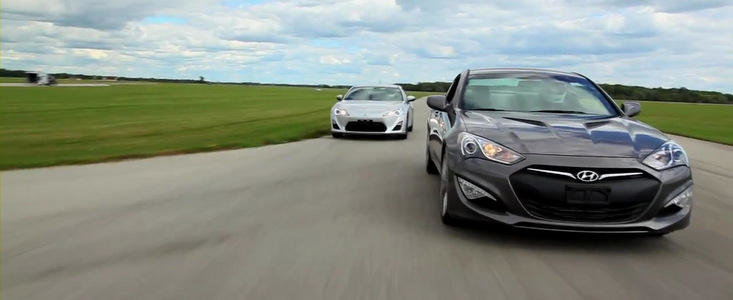 Duel pe circuit: Scion FR-S vs. Hyundai Genesis Coupe vs. Mazda MX-5